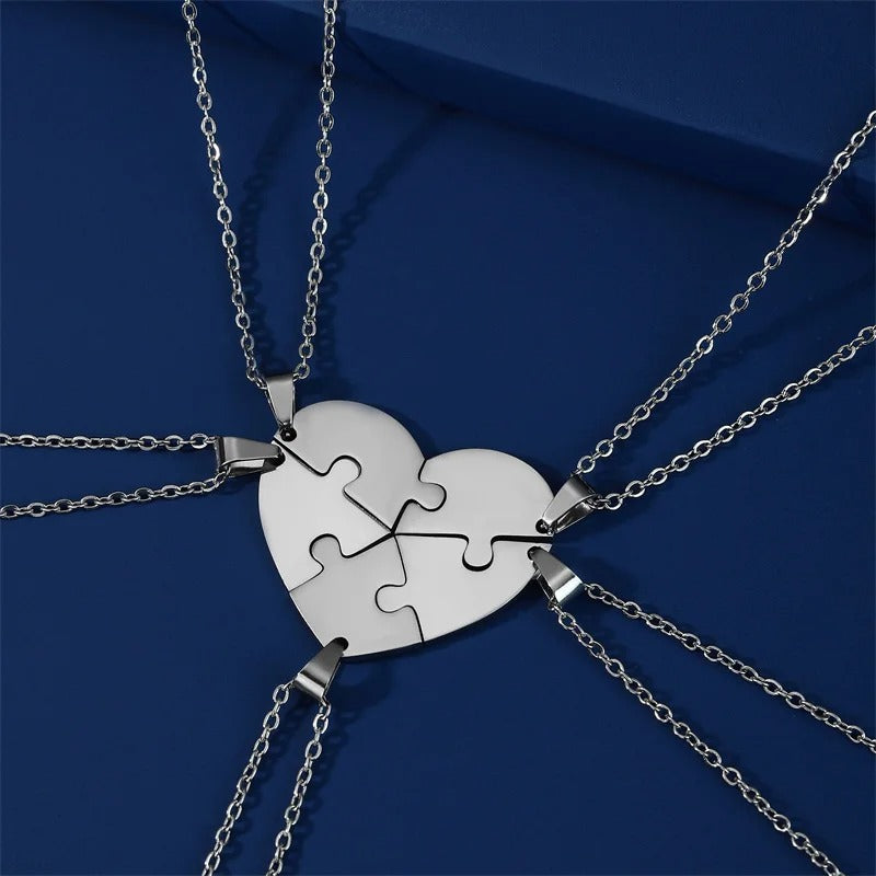 BFF Necklaces For 5 in Silver