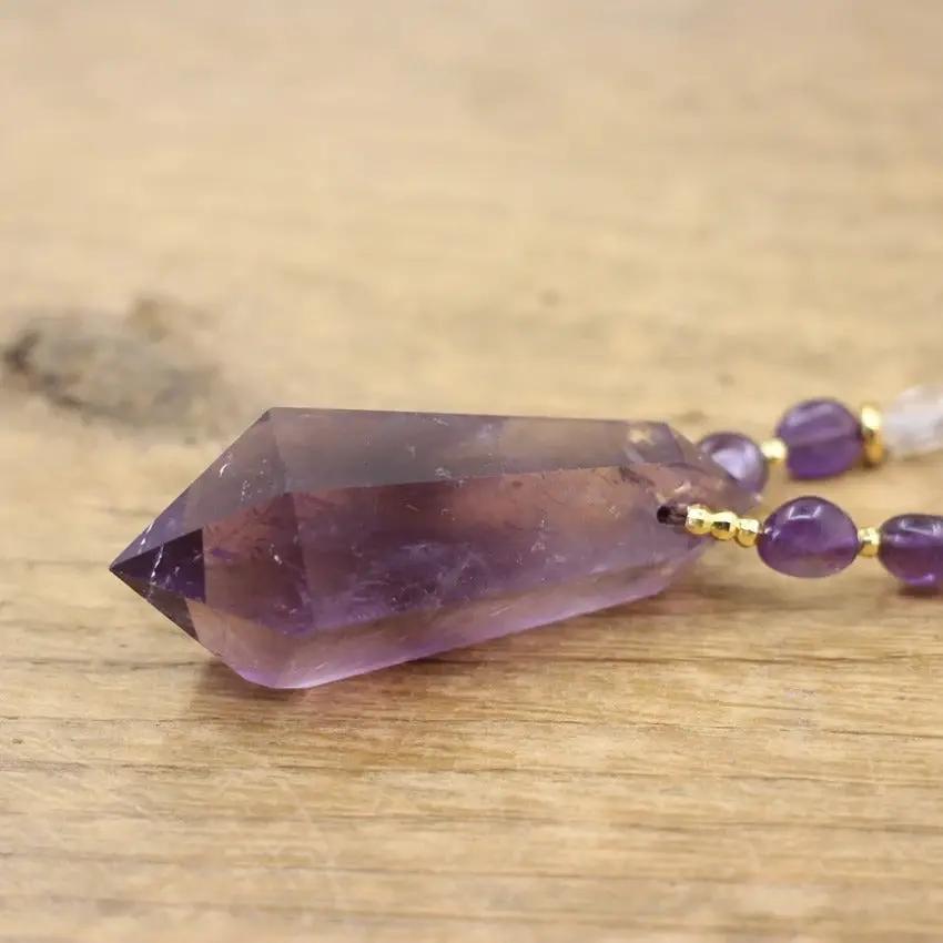 Amethyst stone of Purple Gemstone Necklace